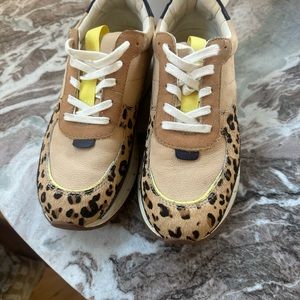 Madewell Kickoff trainer Leopard sneakers- LIKE NEW